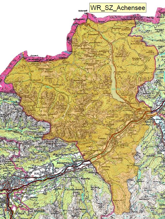 Karte des Einsatzgebiets Schwaz-Achensee